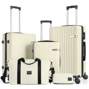5 Piece ABS carry on PC Suitcases