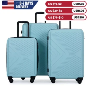 Travelhouse Luggage Set 3 Piece Suitcase Set Double Spinner Wheels TSA Lock Carry-on luggage Clearance (20inch 24inch 28inch)